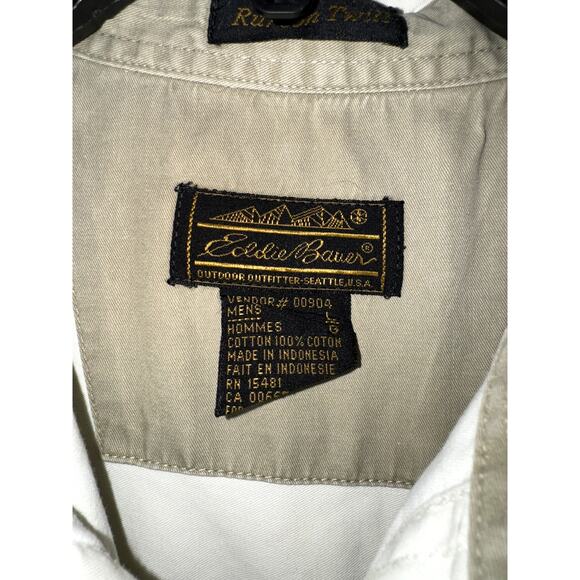 Eddie Bauer Rufton Twill Short Sleeve Button Up Shirt Men’s Large - Picture 3 of 8
